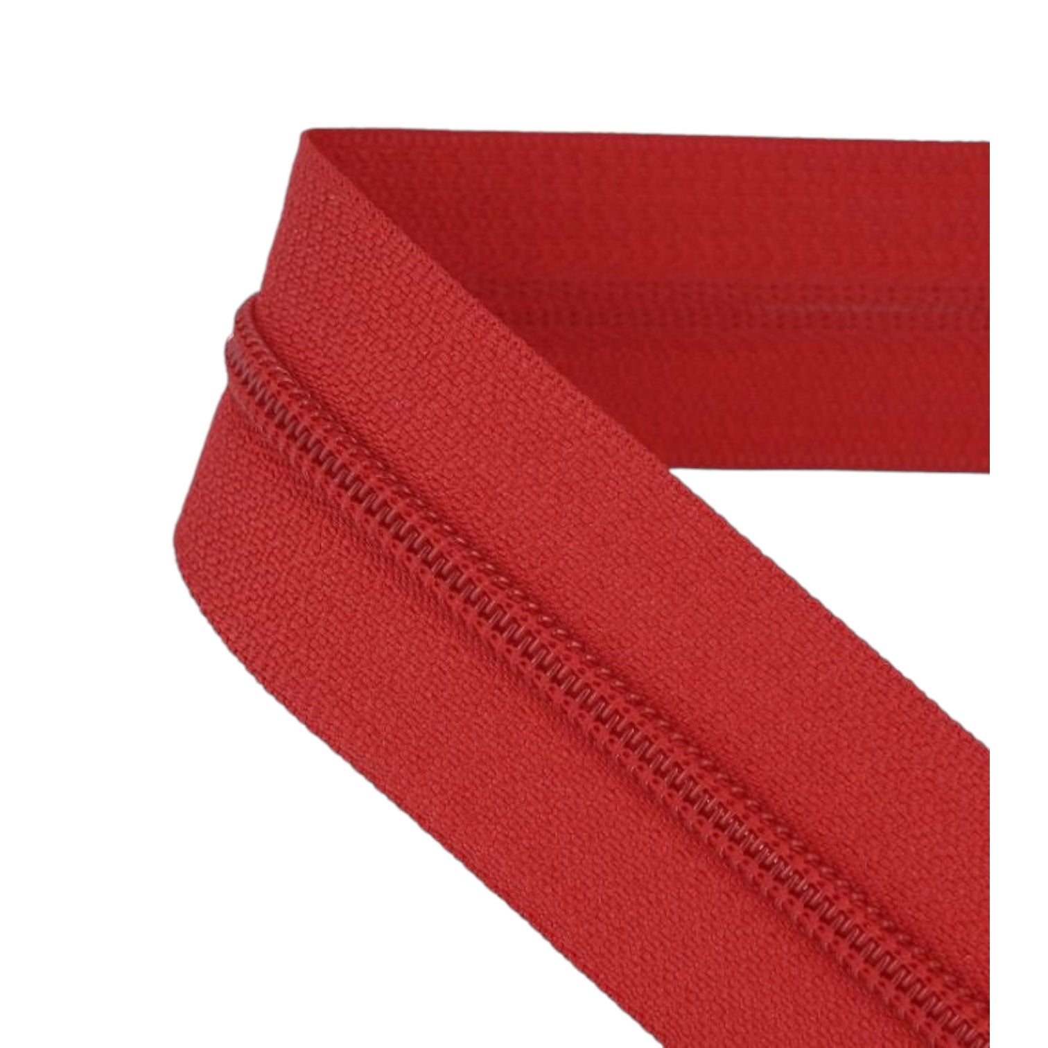 Red Nylon Zipper T5 Closed – 14 cm to 100 cm | High-Quality Nylon Coil Zipper