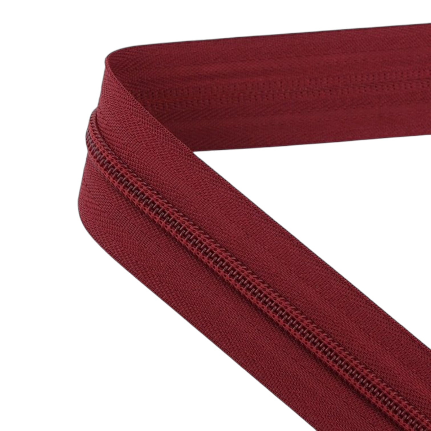 Bordeaux Nylon Zipper T5 Closed – 14 cm to 100 cm | High-Quality Nylon Coil Zipper