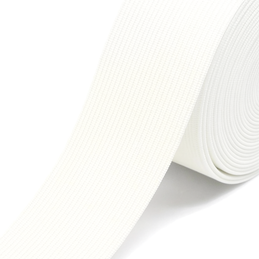 White Knitted Elastic - 1 cm to 10 cm | For Garments and Home Textile