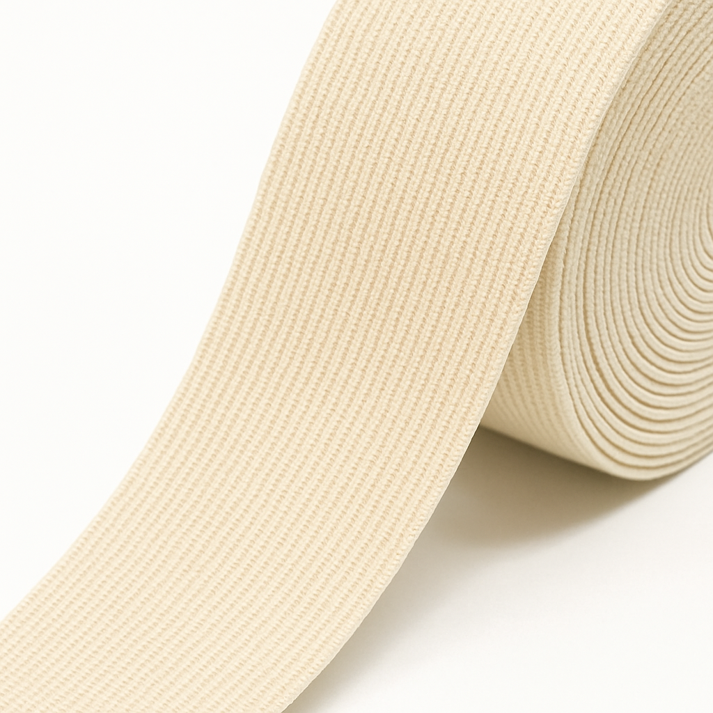 Ecru Knitted Elastic - 1 cm to 10 cm | For Garments and Home Textile