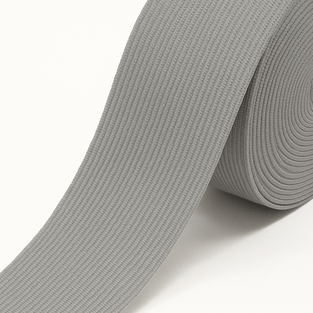 Gray Knitted Elastic - 1 cm to 10 cm | For Garments and Home Textile