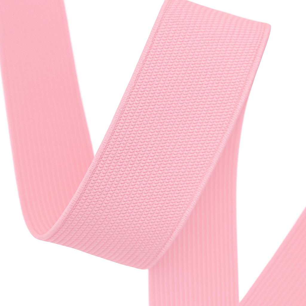 Pink Woven Elastic – 1 cm to 10 cm | High-Quality Elastic for Clothes