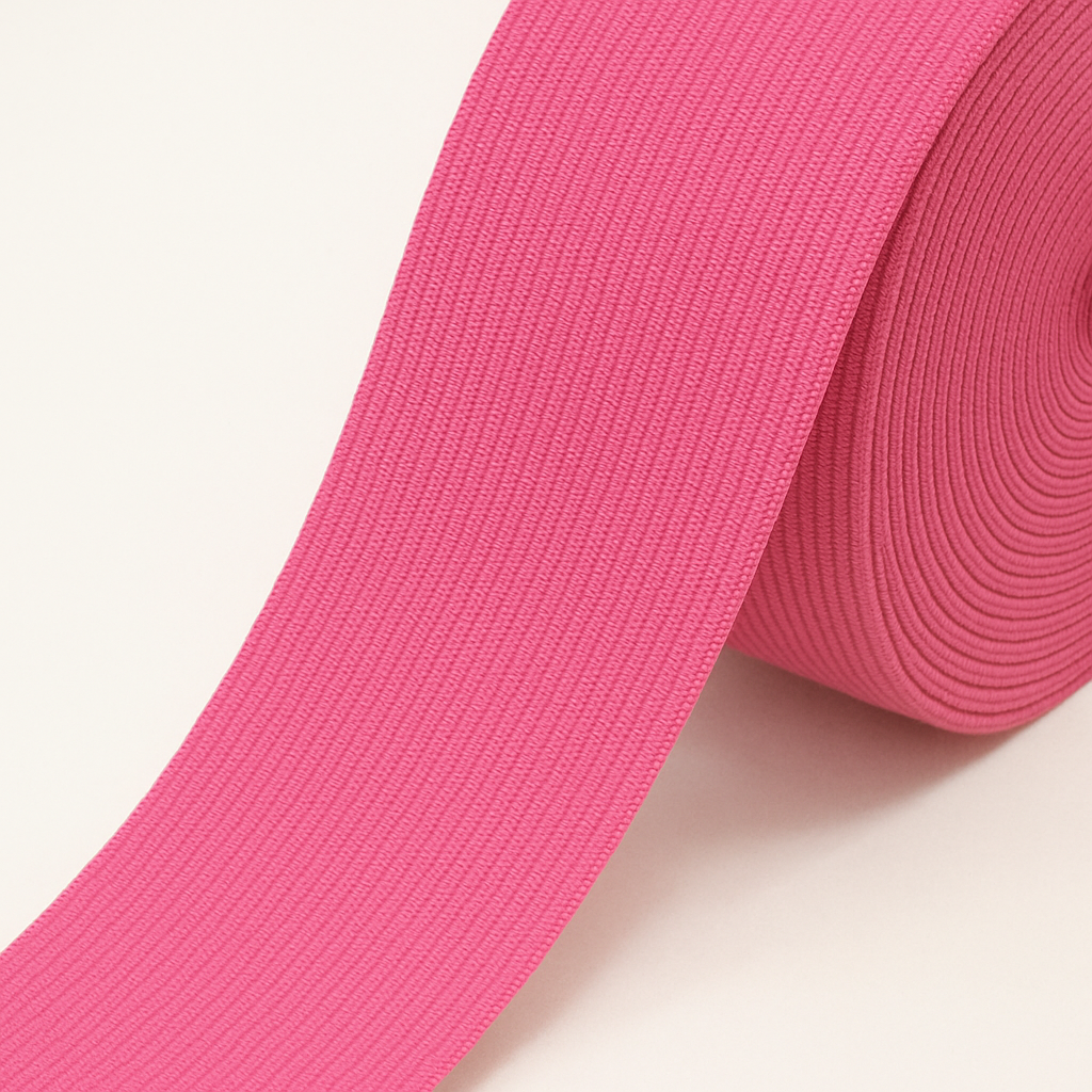 Pink Knitted Elastic – 1 cm to 10 cm | For Garments and Home Textile