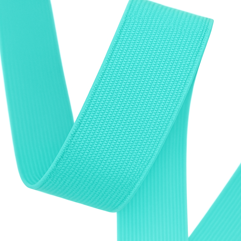 Turquoise Woven Elastic – 1 cm to 10 cm | High-Quality Elastic for Clothes