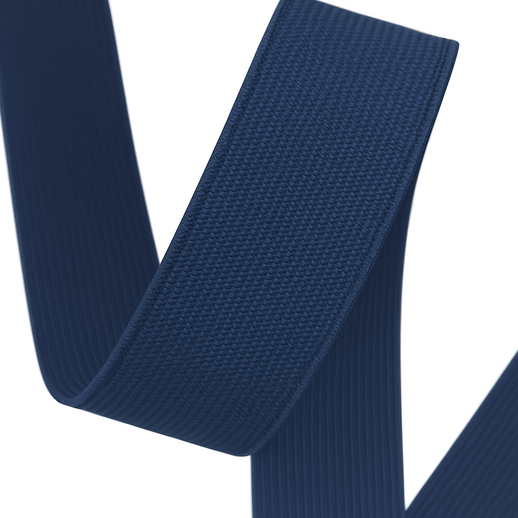 Navy Woven Elastic – 1 cm to 10 cm | High-Quality Elastic for Clothes
