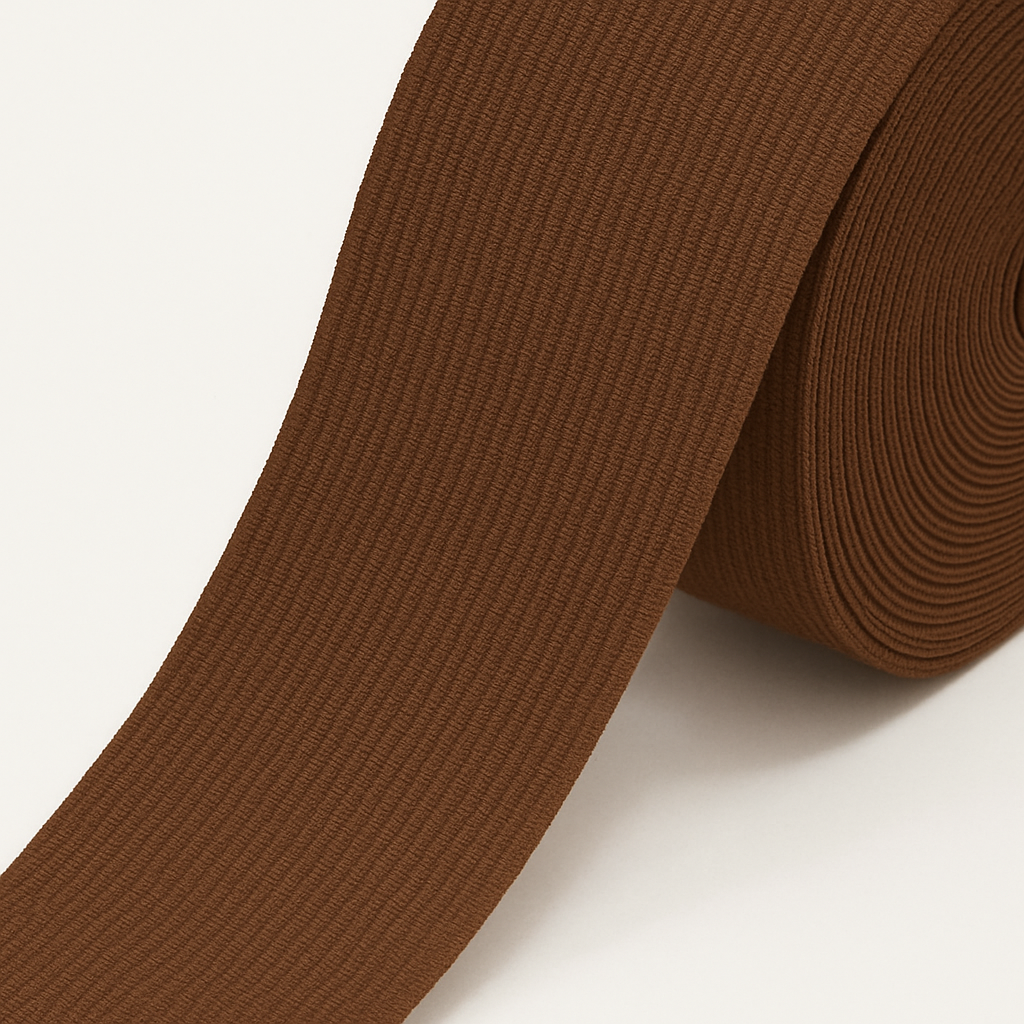 Brown Knitted Elastic – 1 cm to 10 cm | For Garments and Home Textile