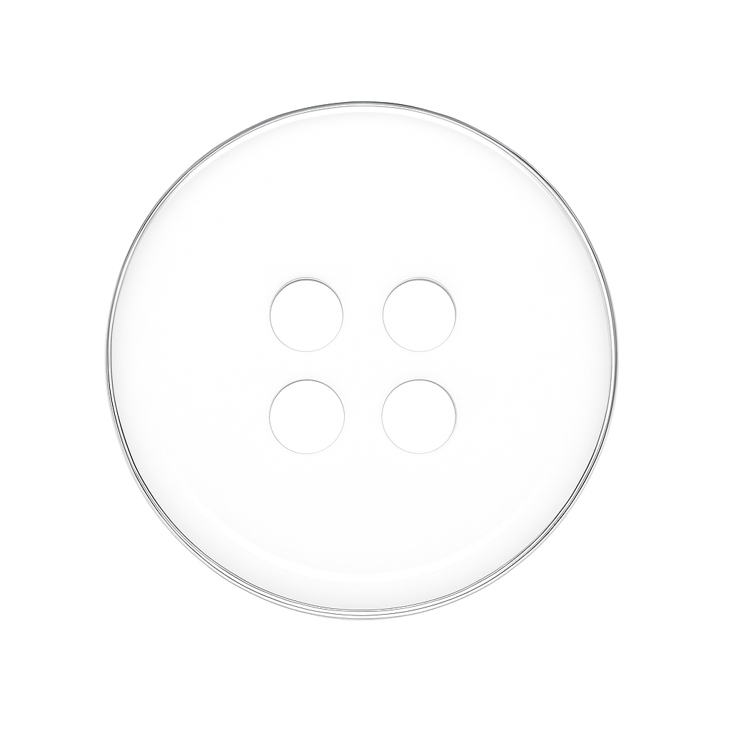 Transparent Polyester Button PB 0103 – 4 Holes