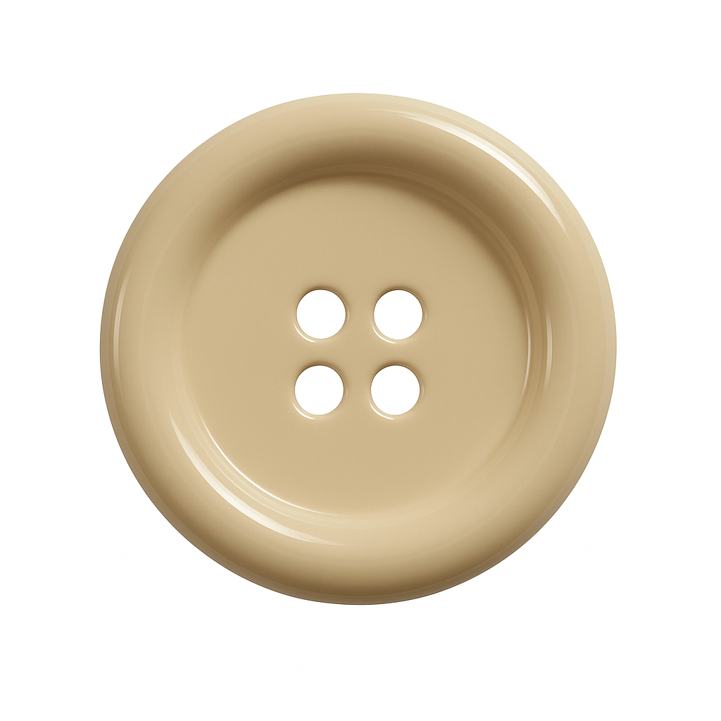 Beige Polyester Button PB 0001 – 4 Holes