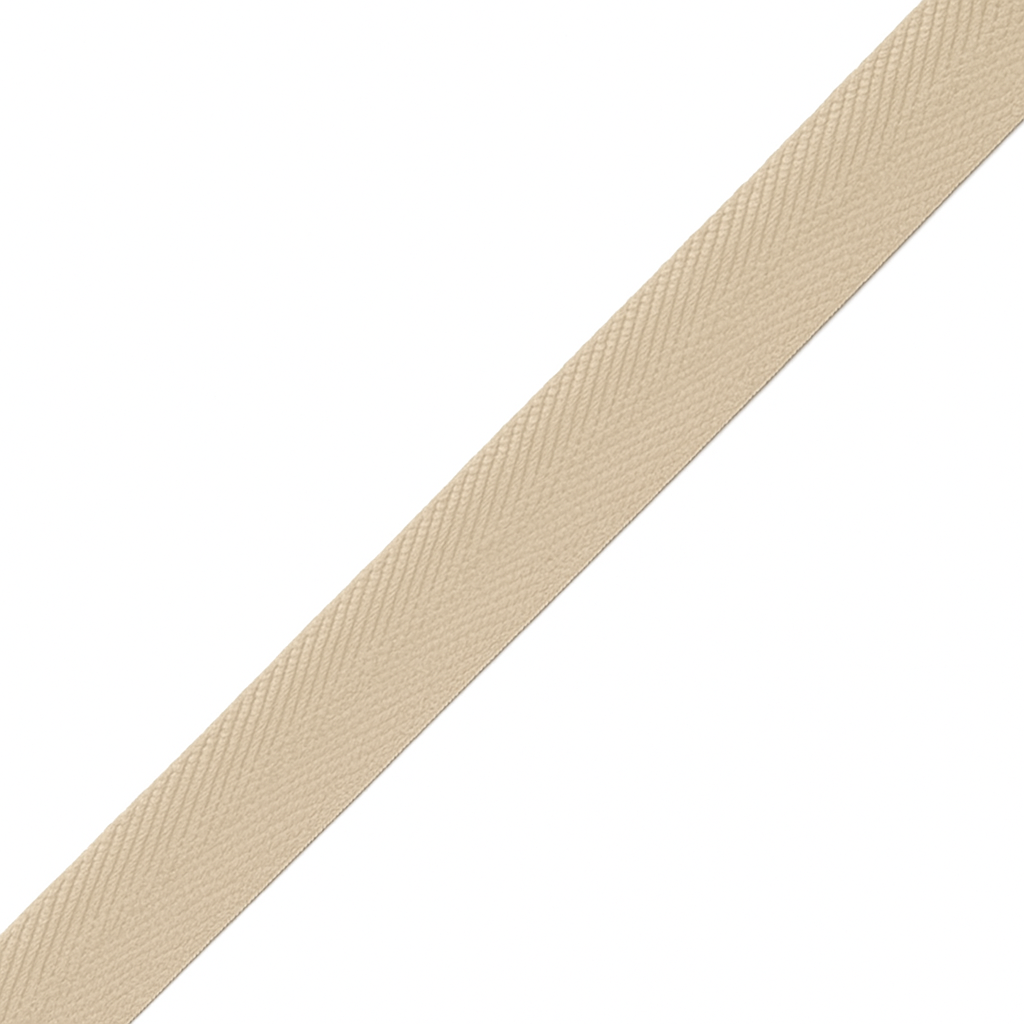 Beige Cotton Herringbone Tape HT0003 – Sizes from 6 mm to 50 mm