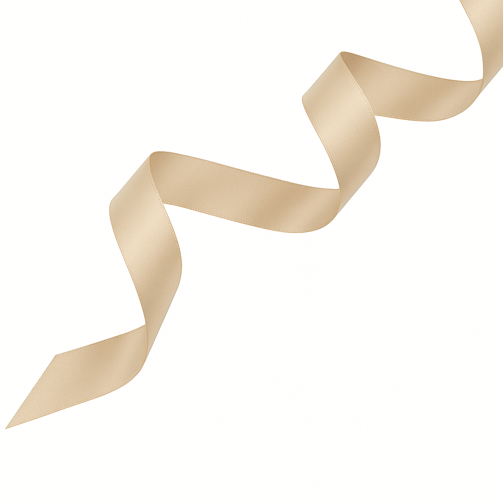 Beige Satin Ribbon SR0003 – Sizes from 3 mm to 70 mm