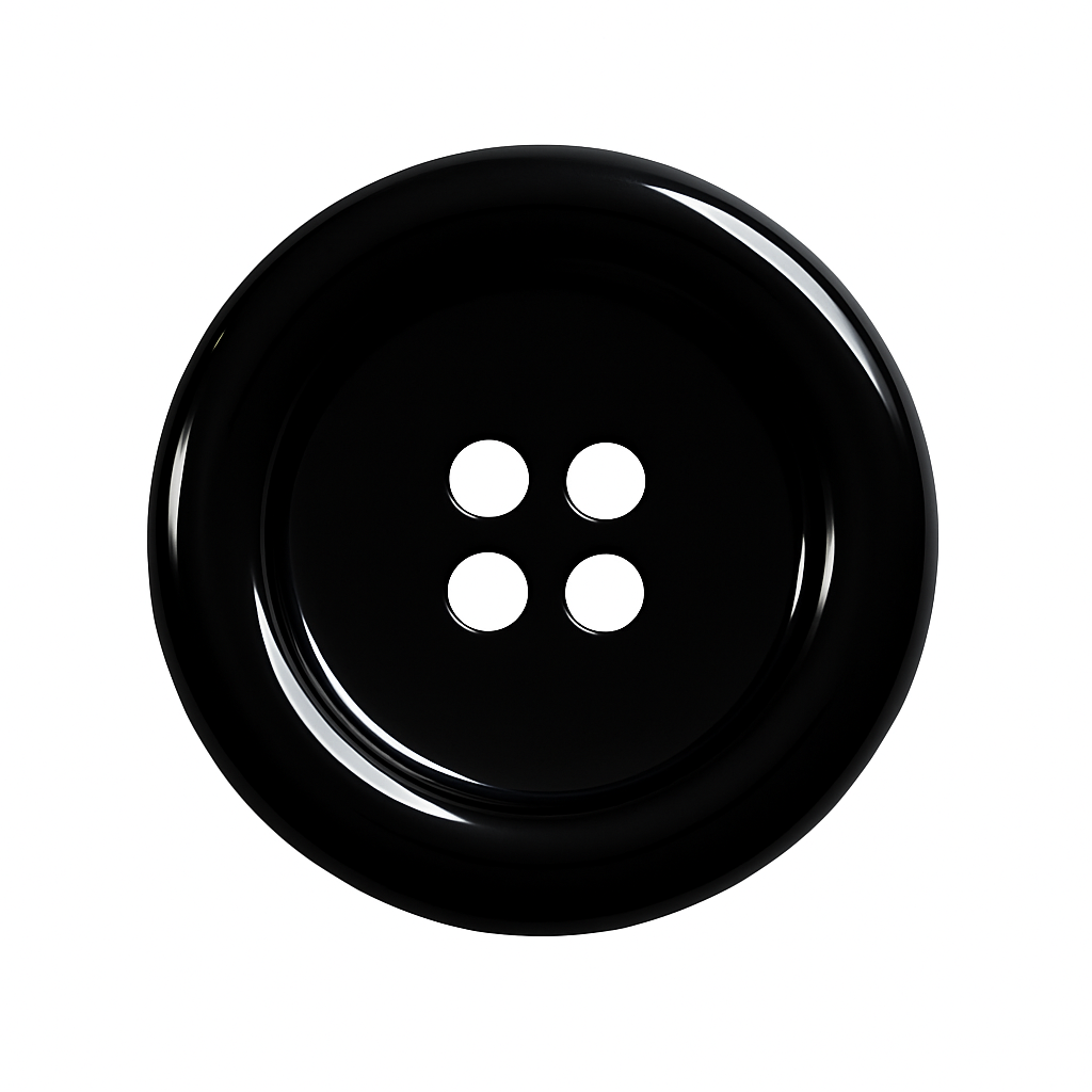 Black Polyester Button PB 0001 – 4 Holes