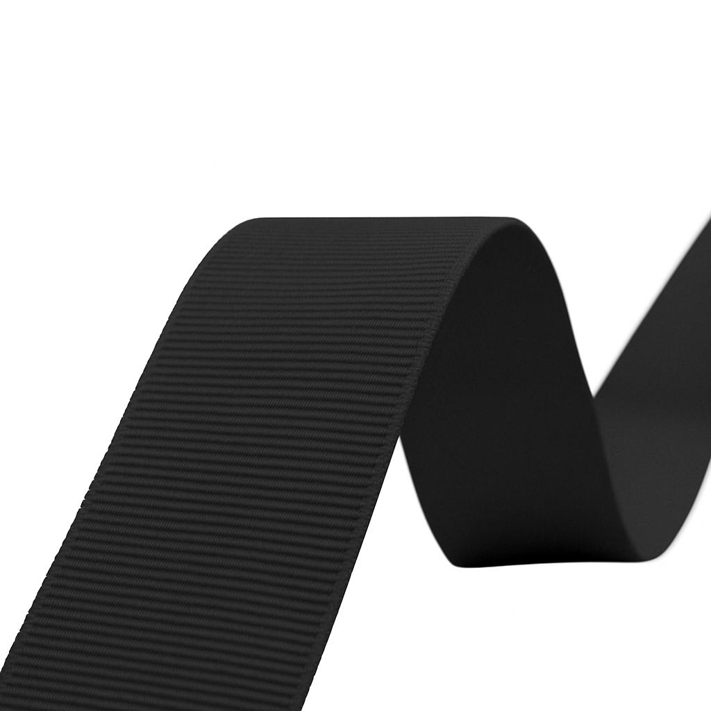 Black Grosgrain Ribbon GR 0019 – Sizes from 3 mm to 70 mm