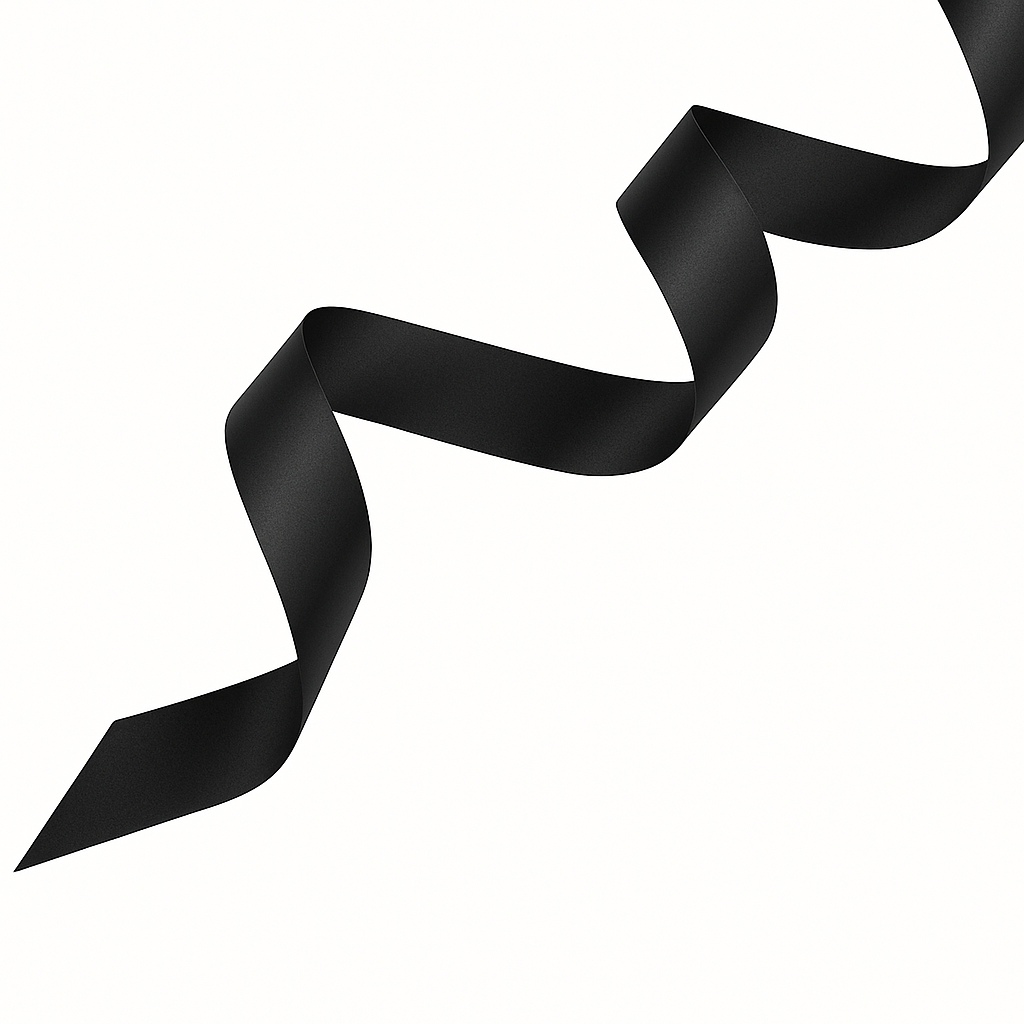 Black Satin Ribbon SR0019 – Sizes from 3 mm to 70 mm