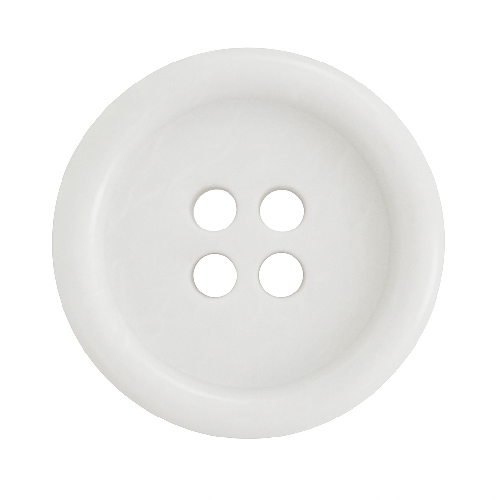 White Corozo Button CB 5001 – 100% Natural Corozo Nut Button