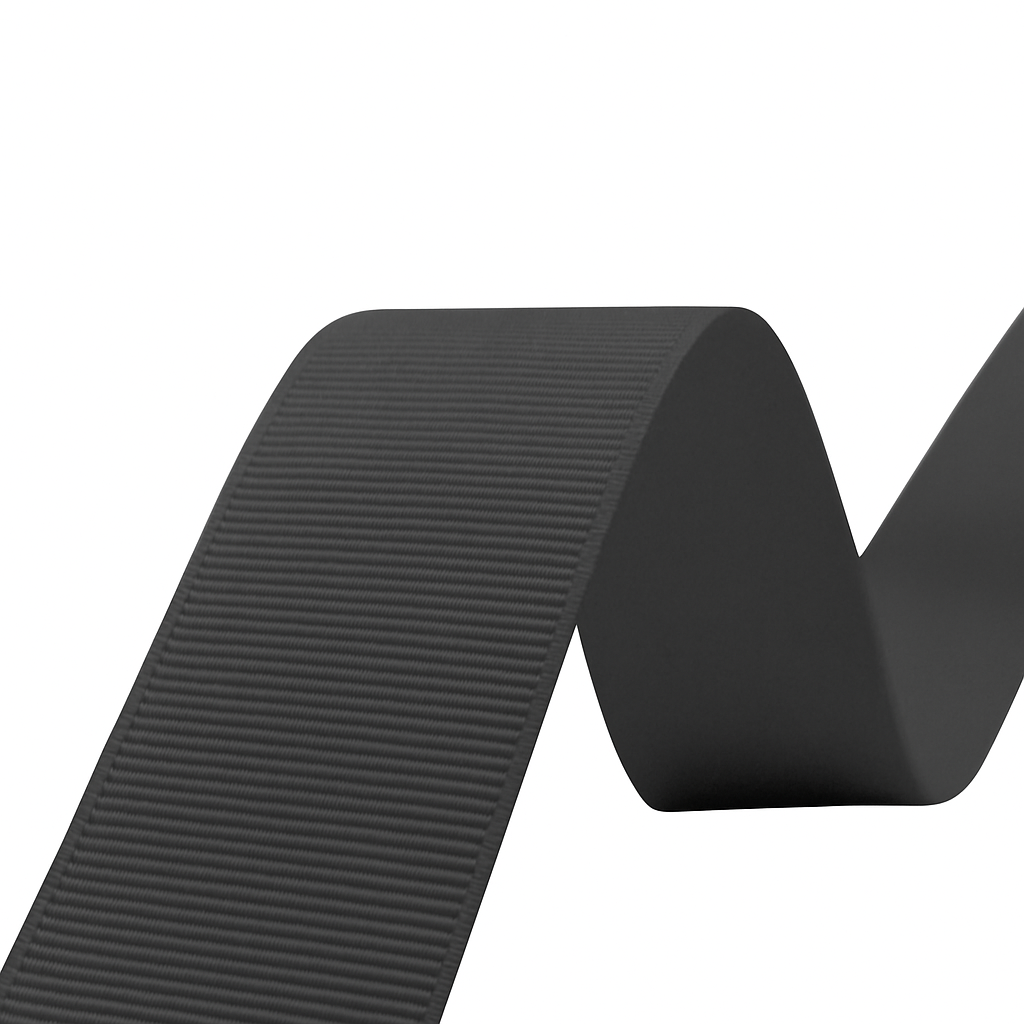 Dark Gray Grosgrain Ribbon GR 0005 – Sizes from 3 mm to 70 mm