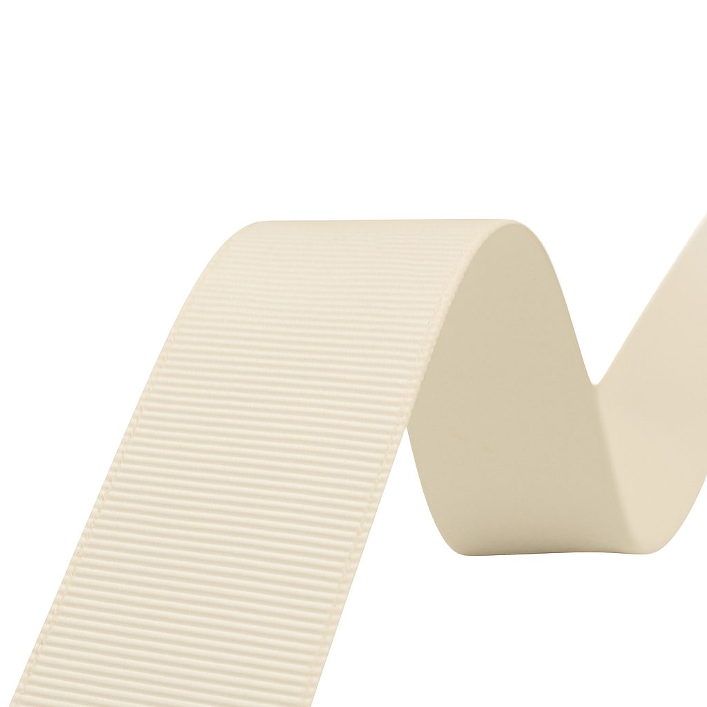 Ecru Grosgrain Ribbon GR 0002 – Sizes from 3 mm to 70 mm