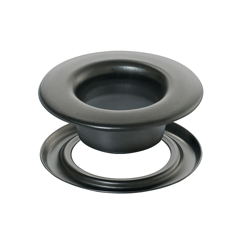 Metal Flat Eyelets Gun Metal - PE 0002
