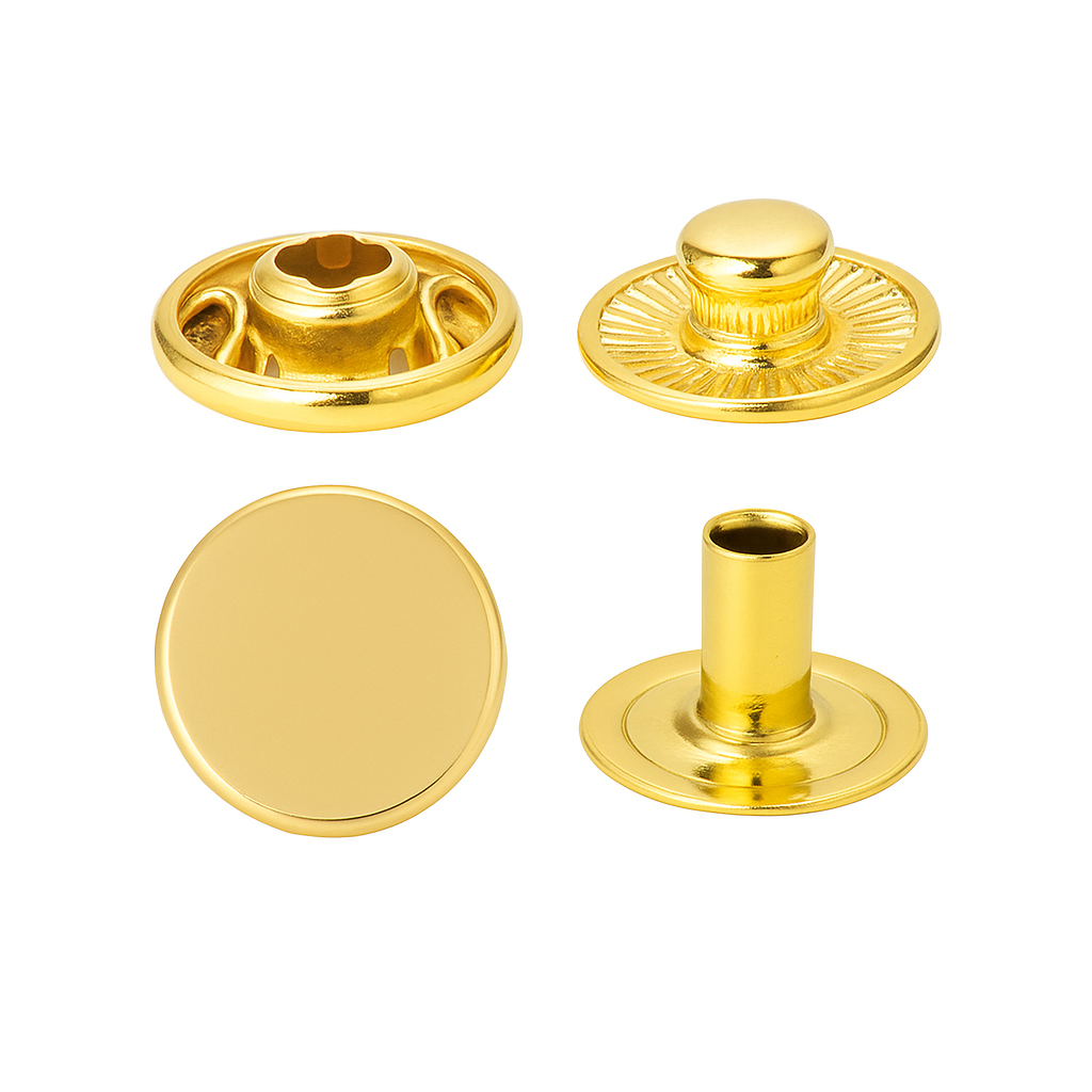 Spring Snap Button Flat Gold – SB 0002