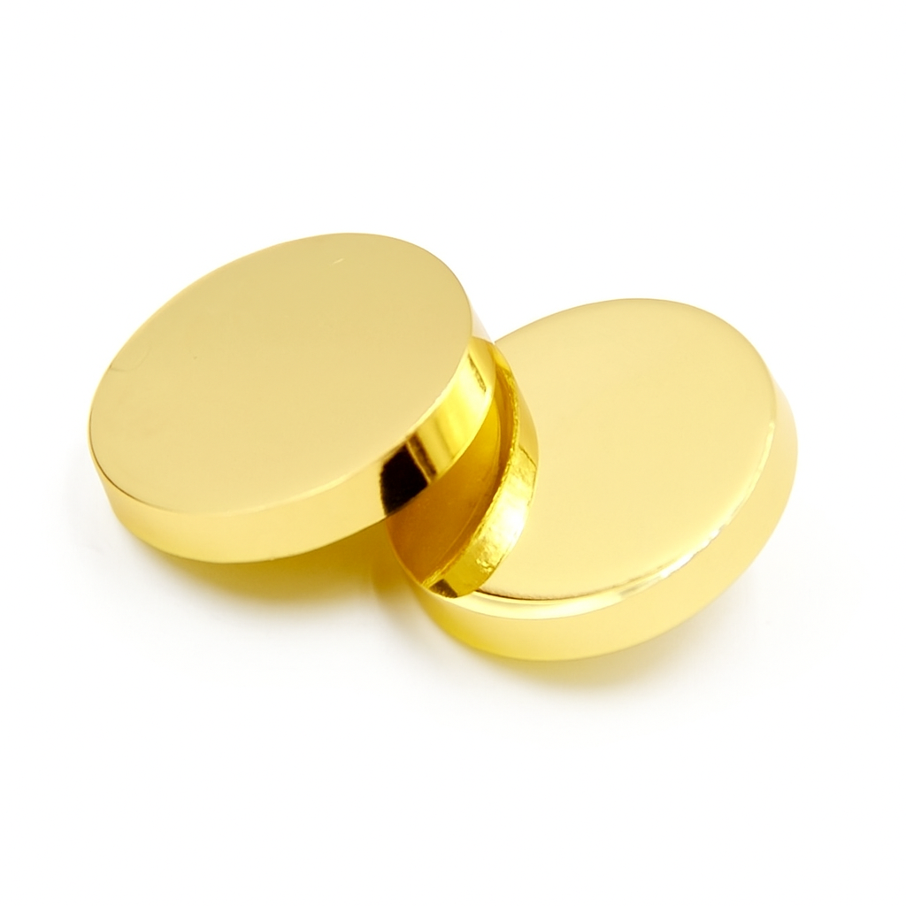 Gold Metal Flat Shank Button PB 1001