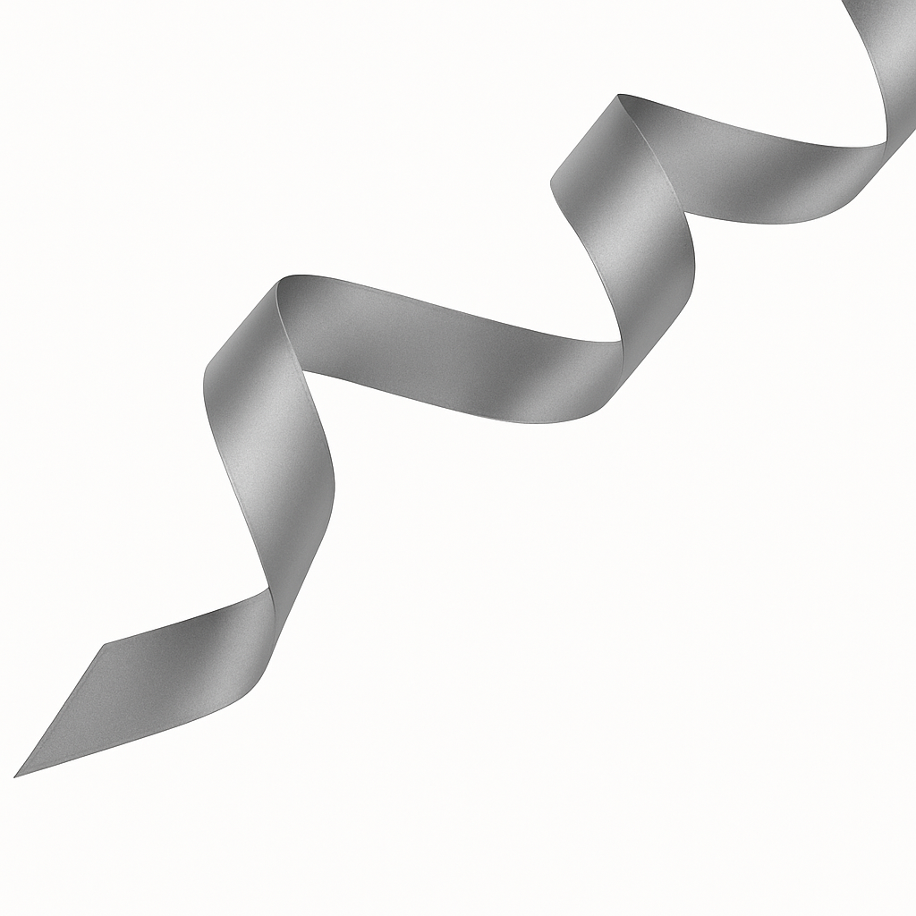 Grey Satin Ribbon SR0004 – Sizes from 3 mm to 70 mm