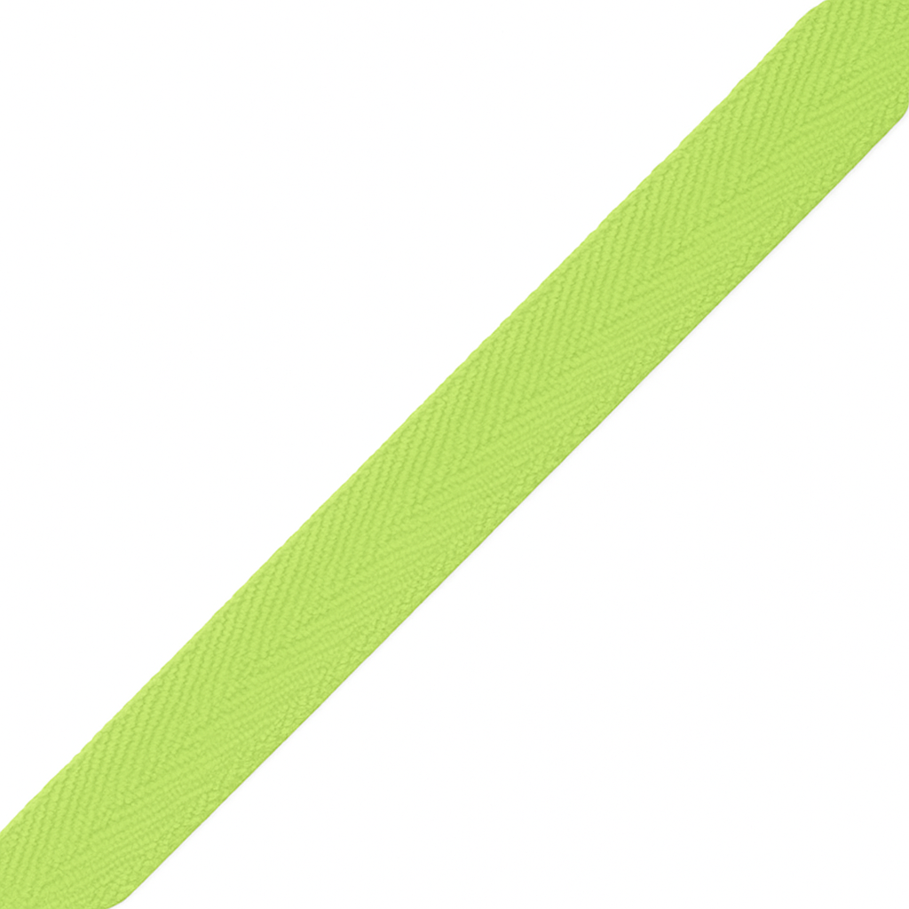 Light Green Cotton Herringbone Tape HT0015 – Sizes from 6 mm to 50 mm
