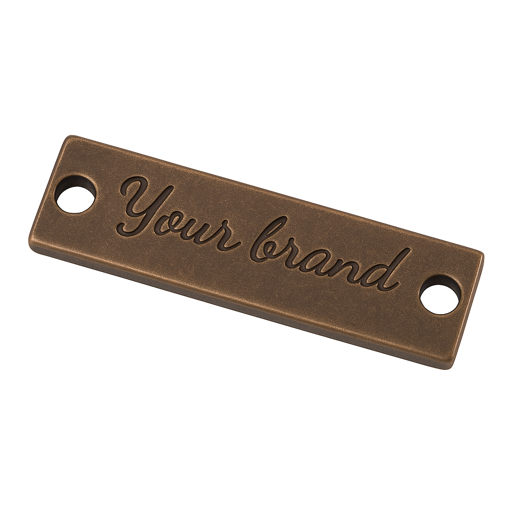 Bronze Oxide Metal Logo Label Plate 30 mm x 8 mm