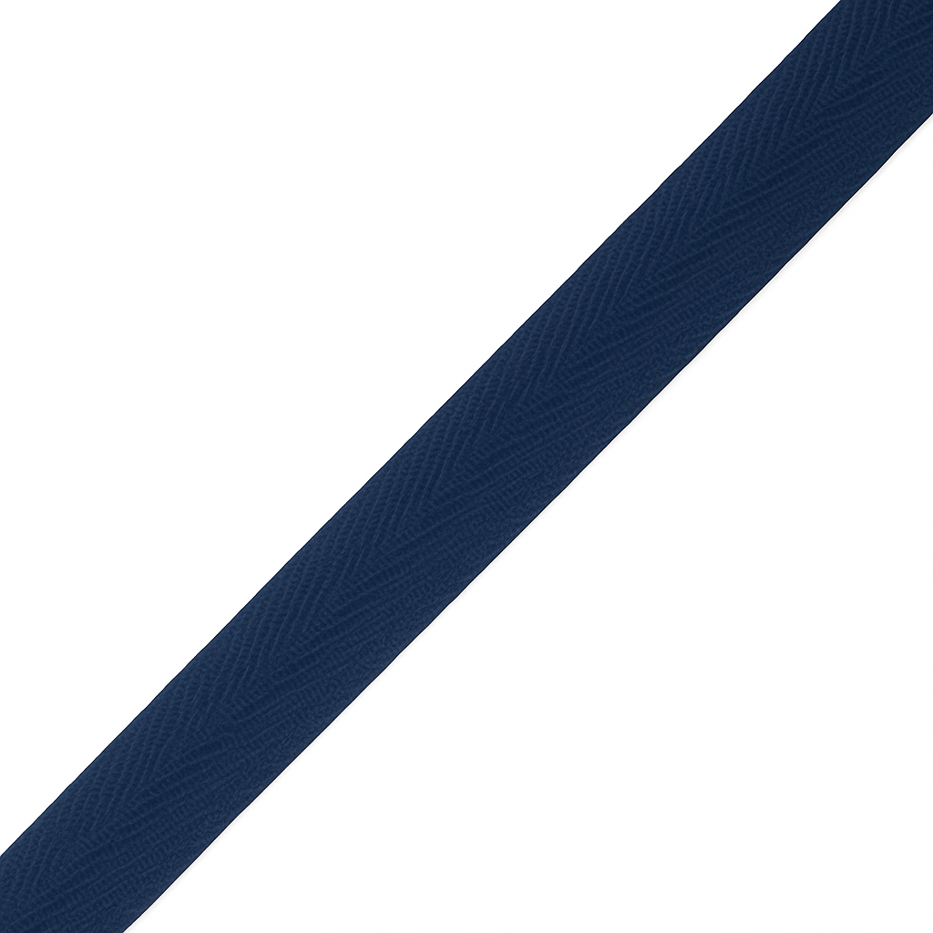 Navy Cotton Herringbone Tape HT0013 – Sizes from 6 mm to 50 mm