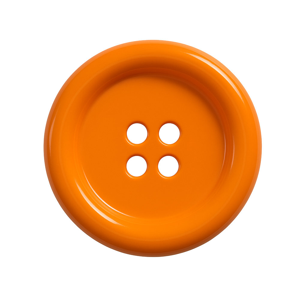 Orange Polyester Button PB 0001 – 4 Holes