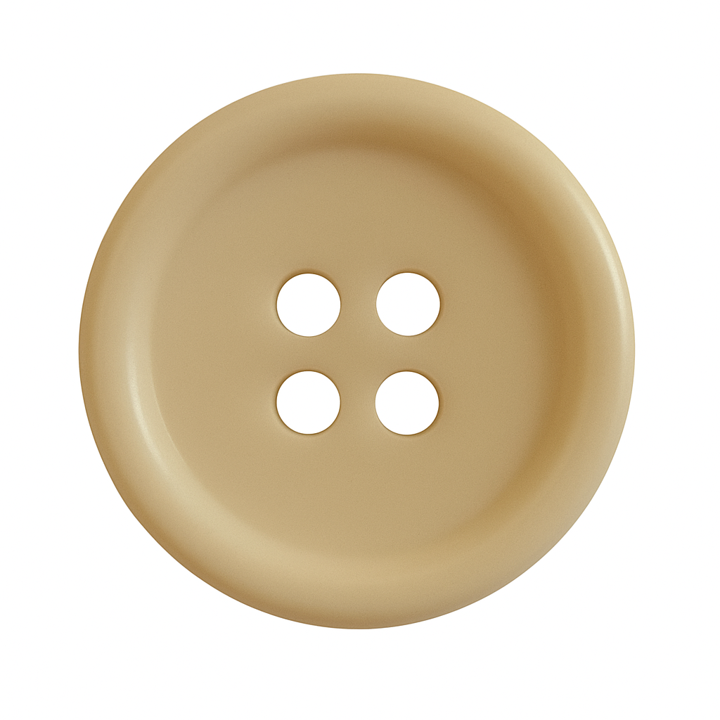 Beige Polyester Button PB 0002 – 4 Holes Classic Shape