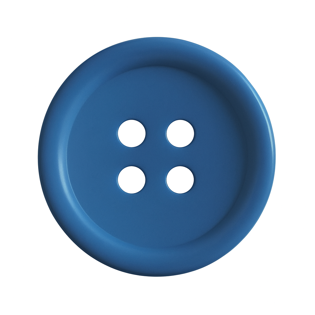 Blue Polyester Button PB 0002 – 4 Holes Classic Shape