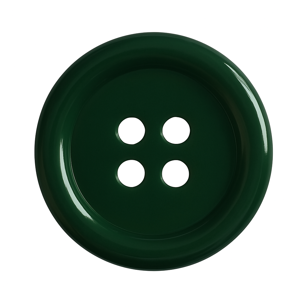 Dark Green Polyester Button PB 0002 – 4 Holes Classic Shape