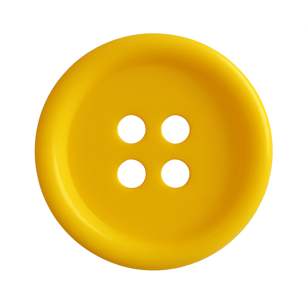 Yellow Polyester Button PB 0002 – 4 Holes Classic Shape