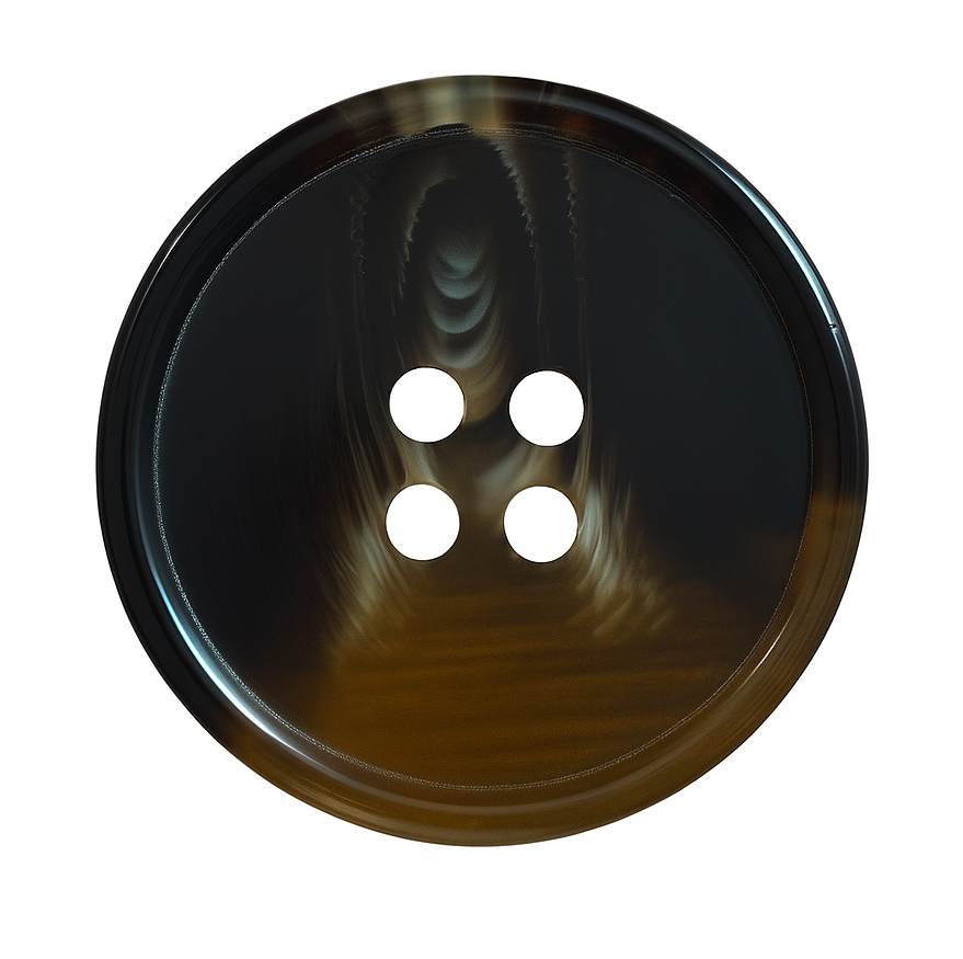 Dark Brown Polyester Button PB 0108 – Imitation Horn