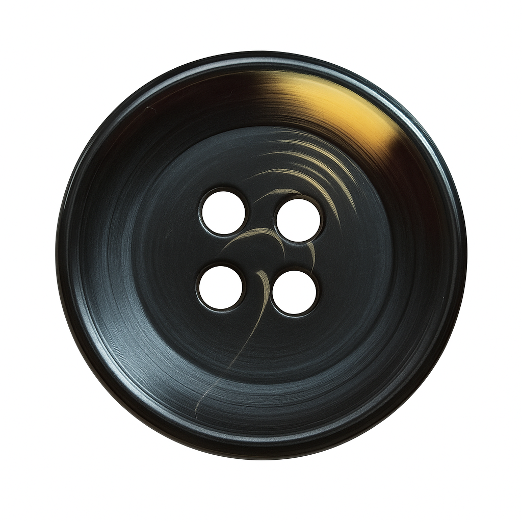 Dark Brown Polyester Button PB 0109 – Imitation Horn