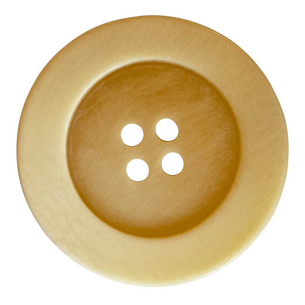 Yellow Polyester Button PB 0117 – Unique Design, 4 Holes