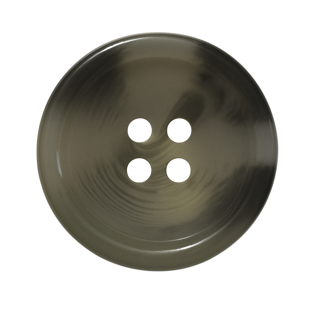 Gray Polyester Button PB 0119 – Imitation Horn Button