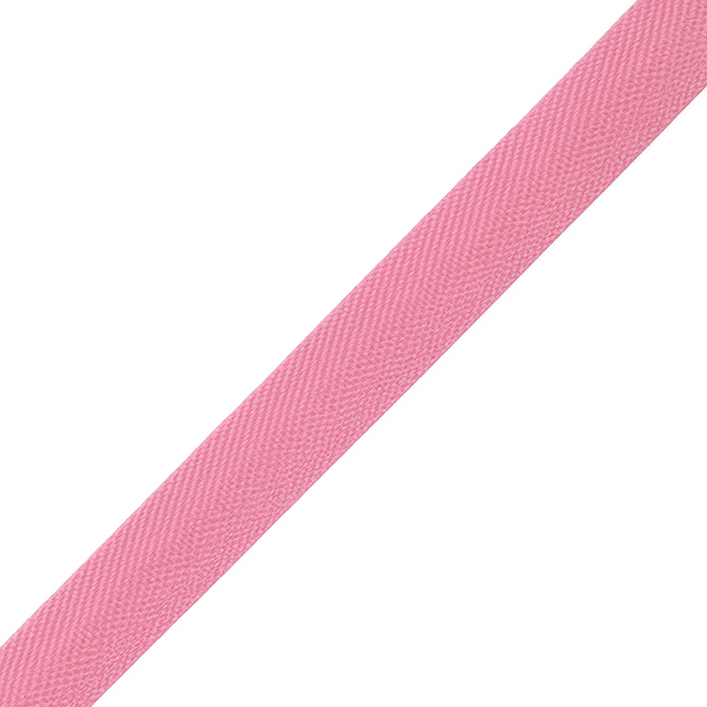 Pink Cotton Herringbone Tape HT0008 – Sizes from 6 mm to 50 mm