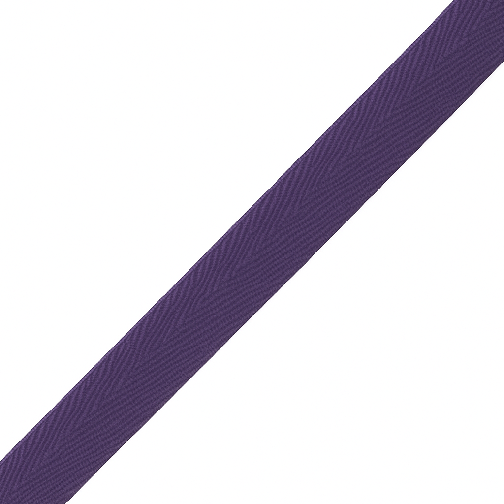 Purple Cotton Herringbone Tape HT0014 – Sizes from 6 mm to 50 mm
