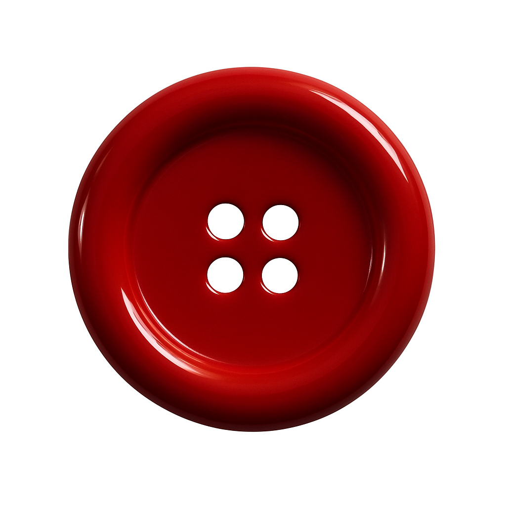Red Polyester Button PB 0001 – 4 Holes