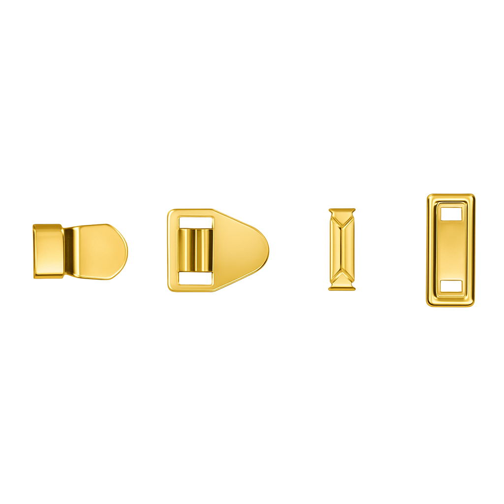 Gold Trouser Hook and Bar Fasteners 10 mm for Men Pants