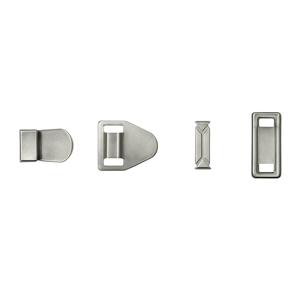 Silver Trouser Hook and Bar Fasteners 10 mm for Men Pants