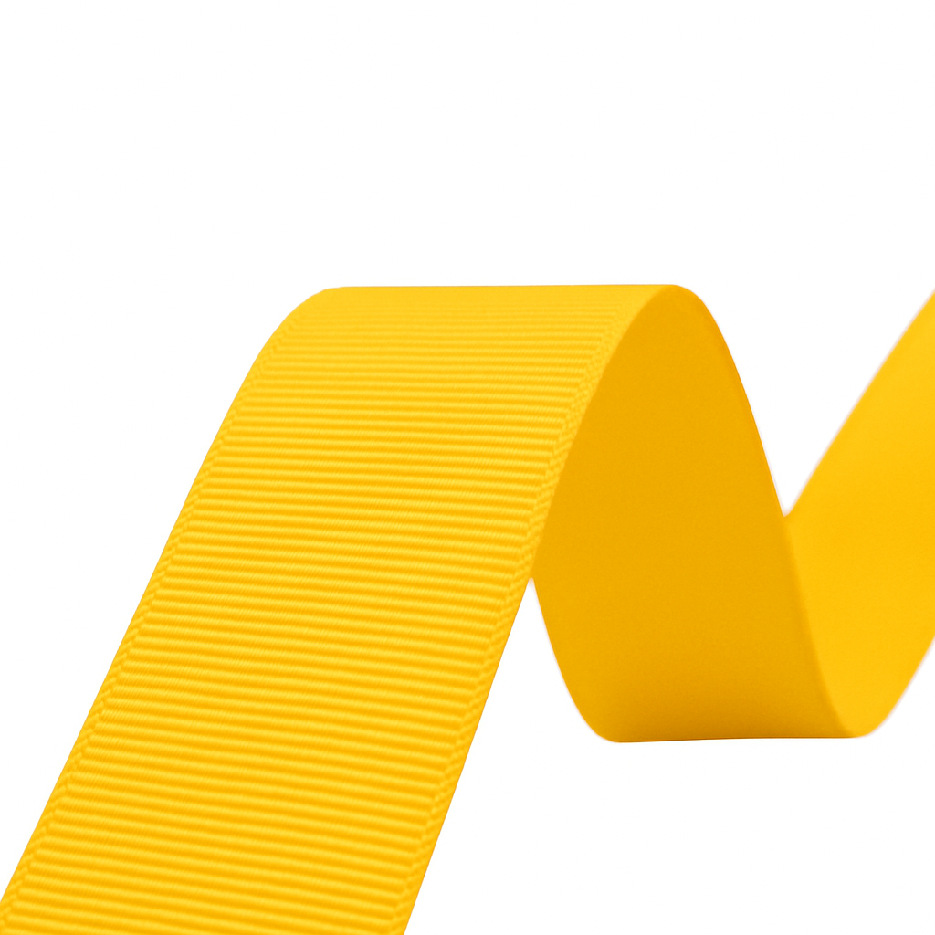 Yellow Grosgrain Ribbon GR 0006 – Sizes from 3 mm to 70 mm