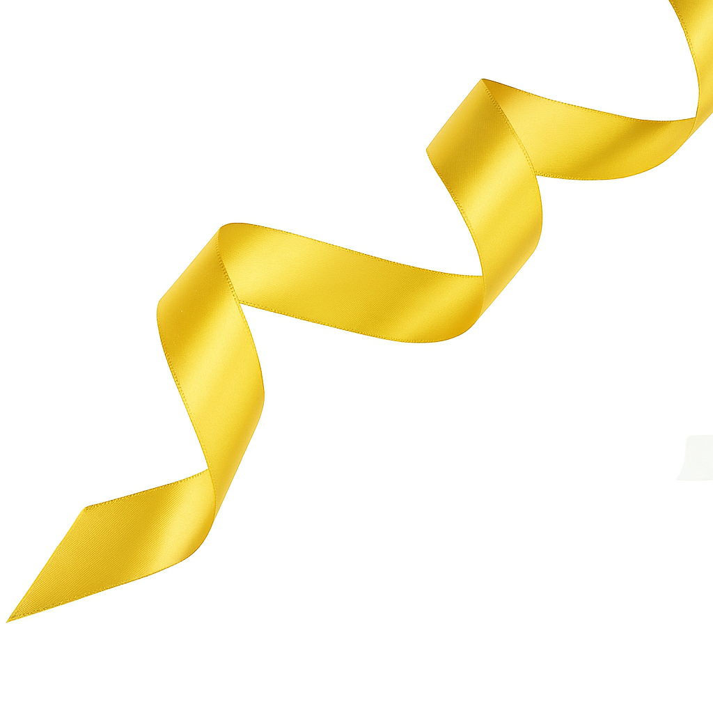 Yellow Satin Ribbon SR0006 – Sizes from 3 mm to 70 mm